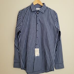 NORDSTROM Rack NWT Plaid button down - size 15 1/2 x 34-35